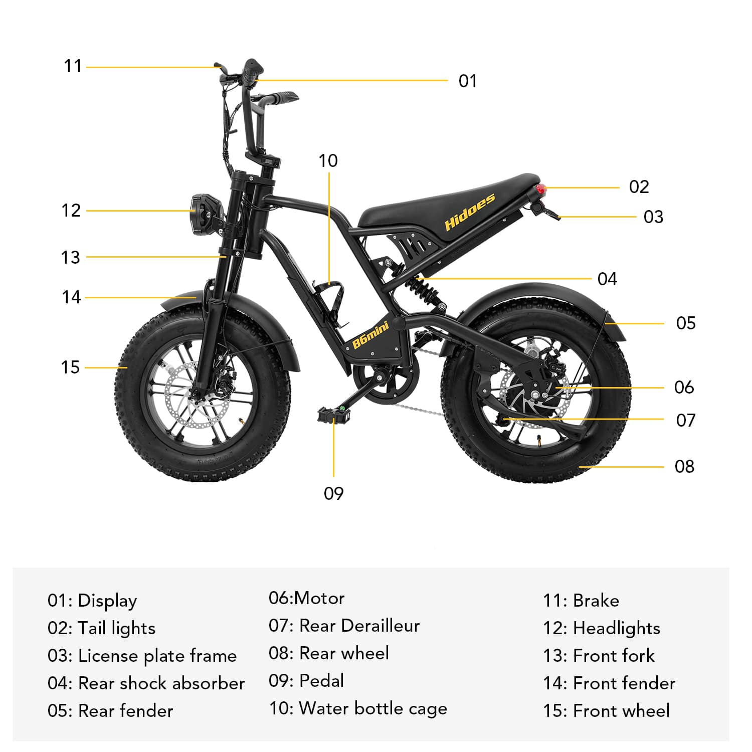 Hidoes B6 Mini Electric Bike for Teens