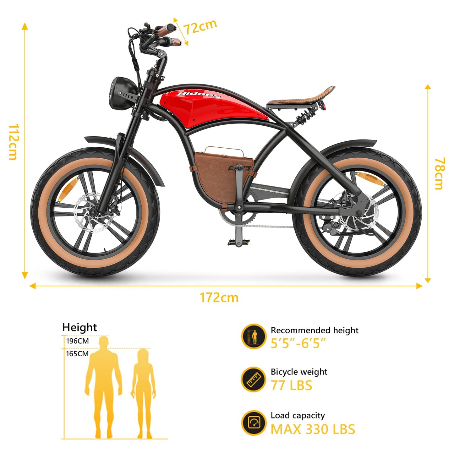 Hidoes B10 Cowboy Fat Tire Electric Bike