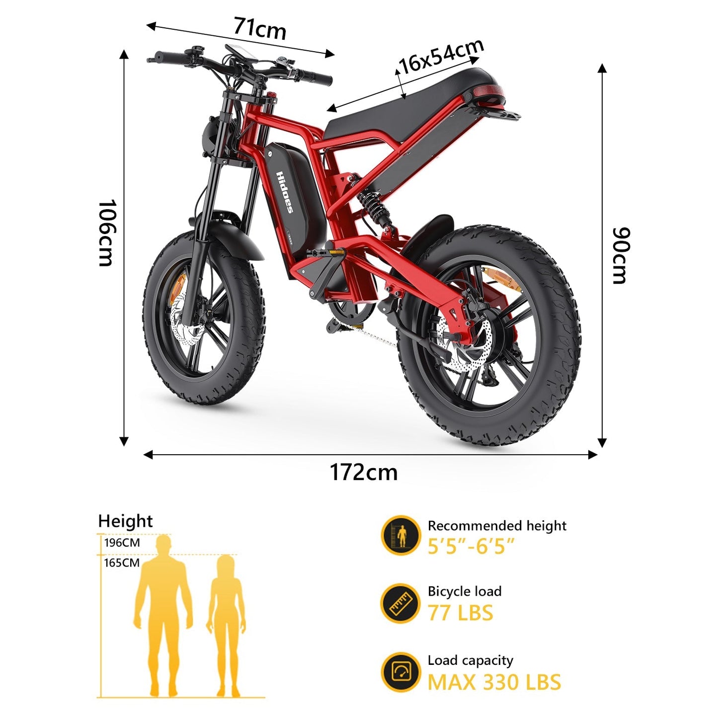 Hidoes B6 Cruiser Electric Bike for Adults