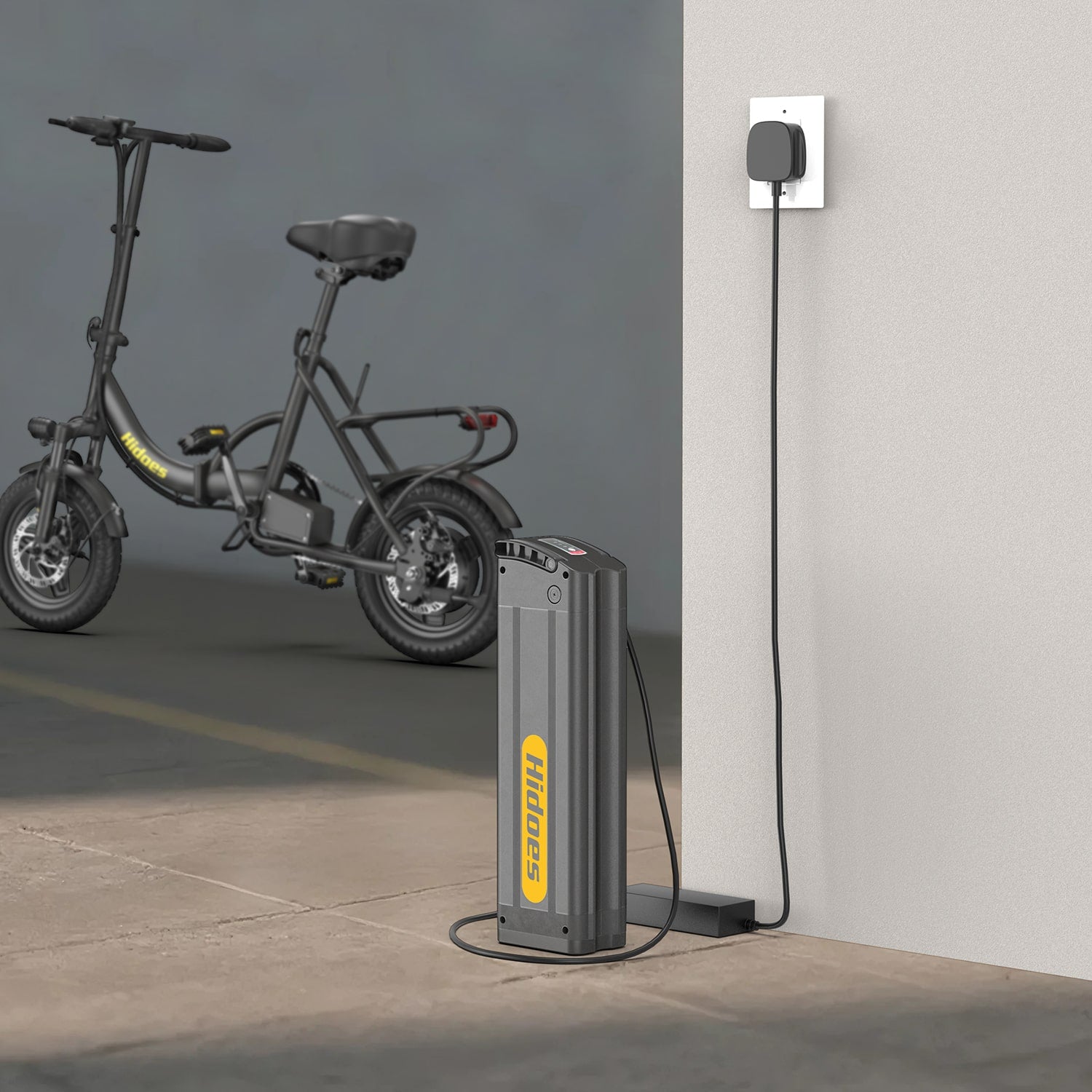 Hidoes C5 Street Legal Electric Bike for Adults With 250W Motor, 36V 10.4Ah Battery, 14" Tubeless Tire, Long Range 17 Mi, Max Speed 15.5 Mph, Max Load 265 Lbs. This Folding Electric Bicycle Is Perfect For Daily Commuting.