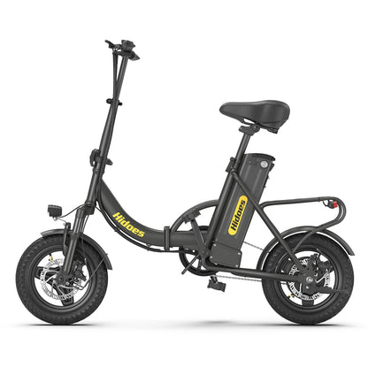 Hidoes C5 Street Legal Electric Bike for Adults With 250W Motor, 36V 10.4Ah Battery, 14" Tubeless Tire, Long Range 17 Mi, Max Speed 15.5 Mph, Max Load 265 Lbs. This Folding Electric Bicycle Is Perfect For Daily Commuting.