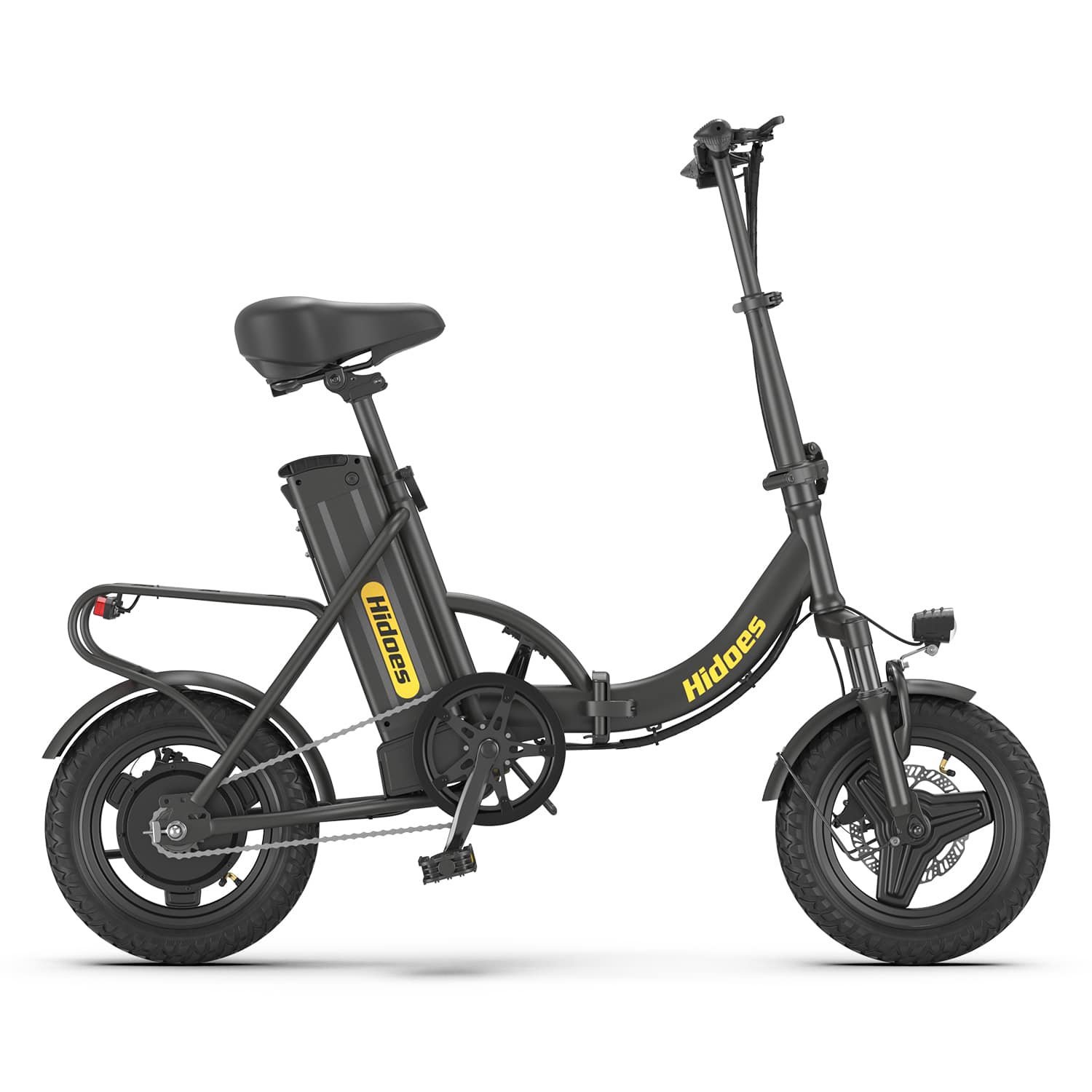 Hidoes C5 Street Legal Electric Bike for Adults With 250W Motor, 36V 10.4Ah Battery, 14" Tubeless Tire, Long Range 17 Mi, Max Speed 15.5 Mph, Max Load 265 Lbs. This Folding Electric Bicycle Is Perfect For Daily Commuting.