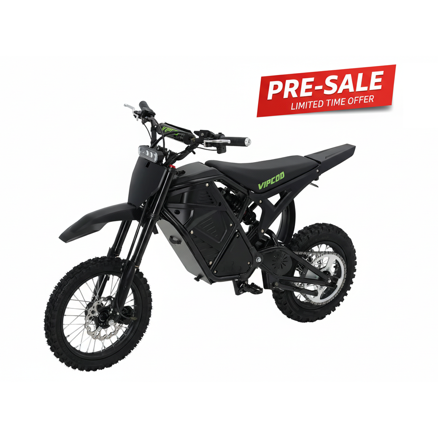 VIPCOO H3 Electric Dirt Bike - Max Speed 37 MPH
