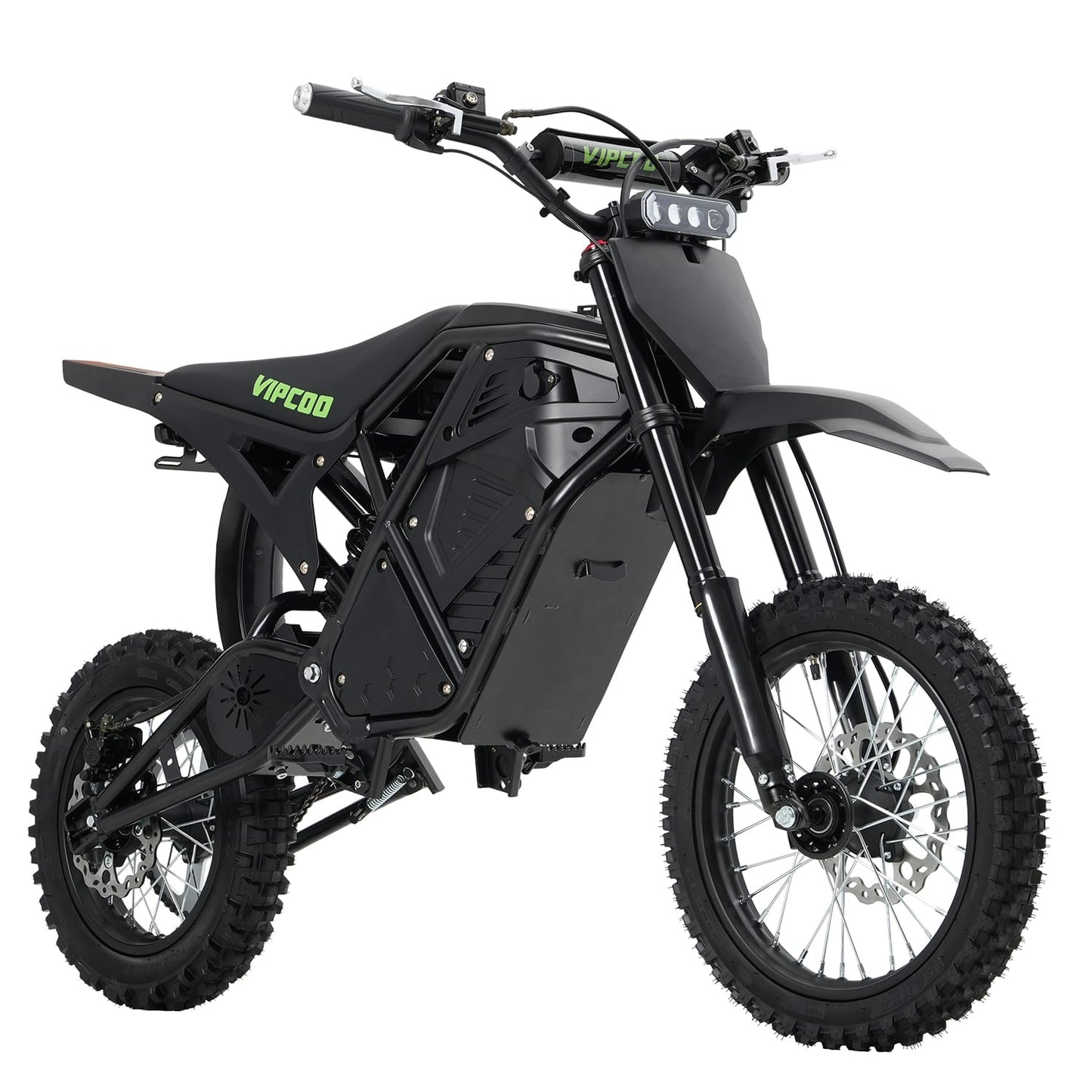 vipcoo H3 Black electric bike with visible branding on a white background