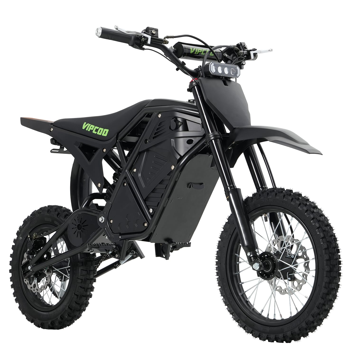 vipcoo H3 Black electric bike with visible branding on a white background