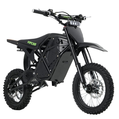 vipcoo H3 Black electric bike with visible branding on a white background