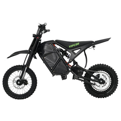 VIPCOO H3 Electric Dirt Bike - Max Speed 37 MPH - Black COLOR
