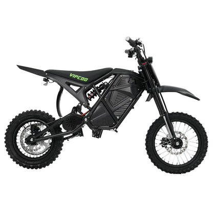 VIPCOO H3 Electric Dirt Bike - Max Speed 37 MPH - Black COLOR