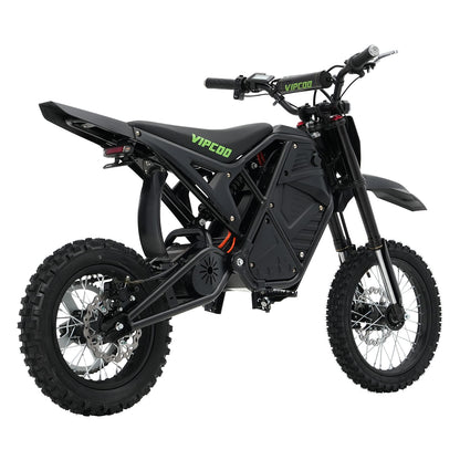 VIPCOO H3 Electric Dirt Bike - Max Speed 37 MPH - Black COLOR