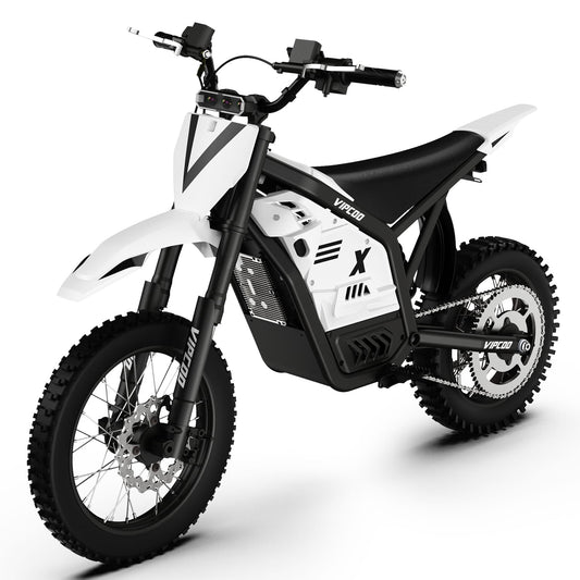 VIPCOO H2 Electric Dirt Bike for Teens & Adults | 3500W Motor | 48V 23Ah Removable Battery | 3-Speed Modes | IPX4 | Ages 12+ | Height 4’7"–5’11" (140–180cm)