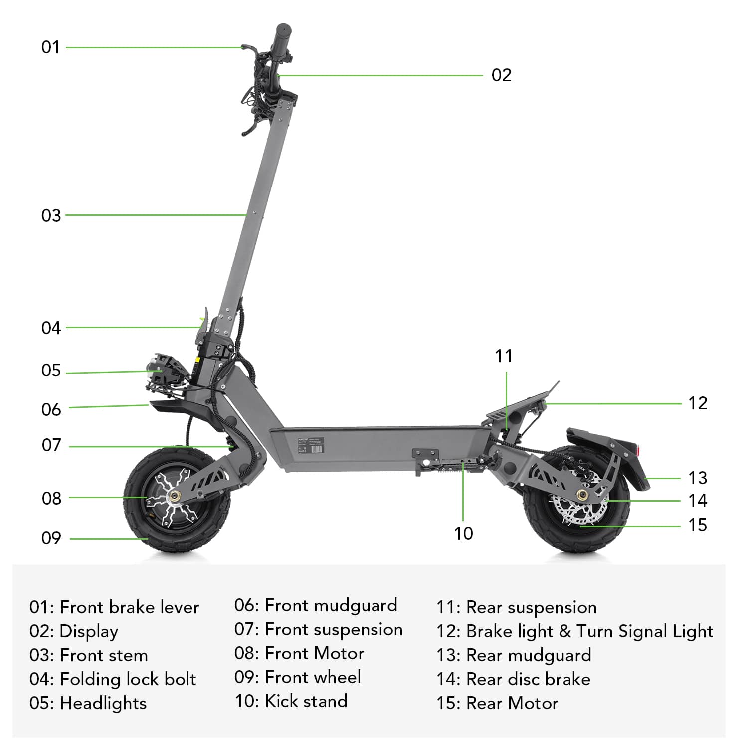 VIPCOO VS9 3600W Dual Motor Off Road Electric Scooter for Adults: Dual 1800W Motors, 60V 26Ah Battery, 40 mph Speed, 56 Miles Range, 330 lbs Load