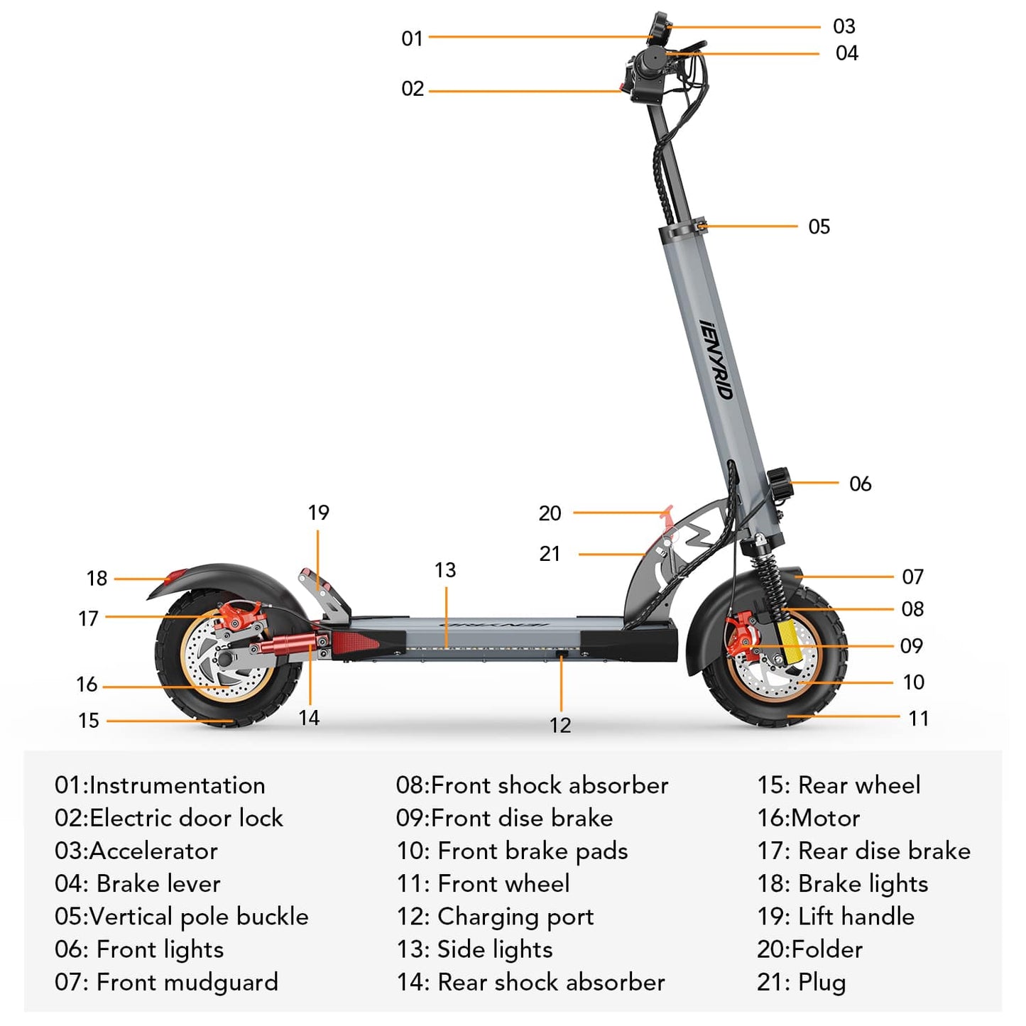 iENYRID A1 Commuter Electric Scooter for Adults