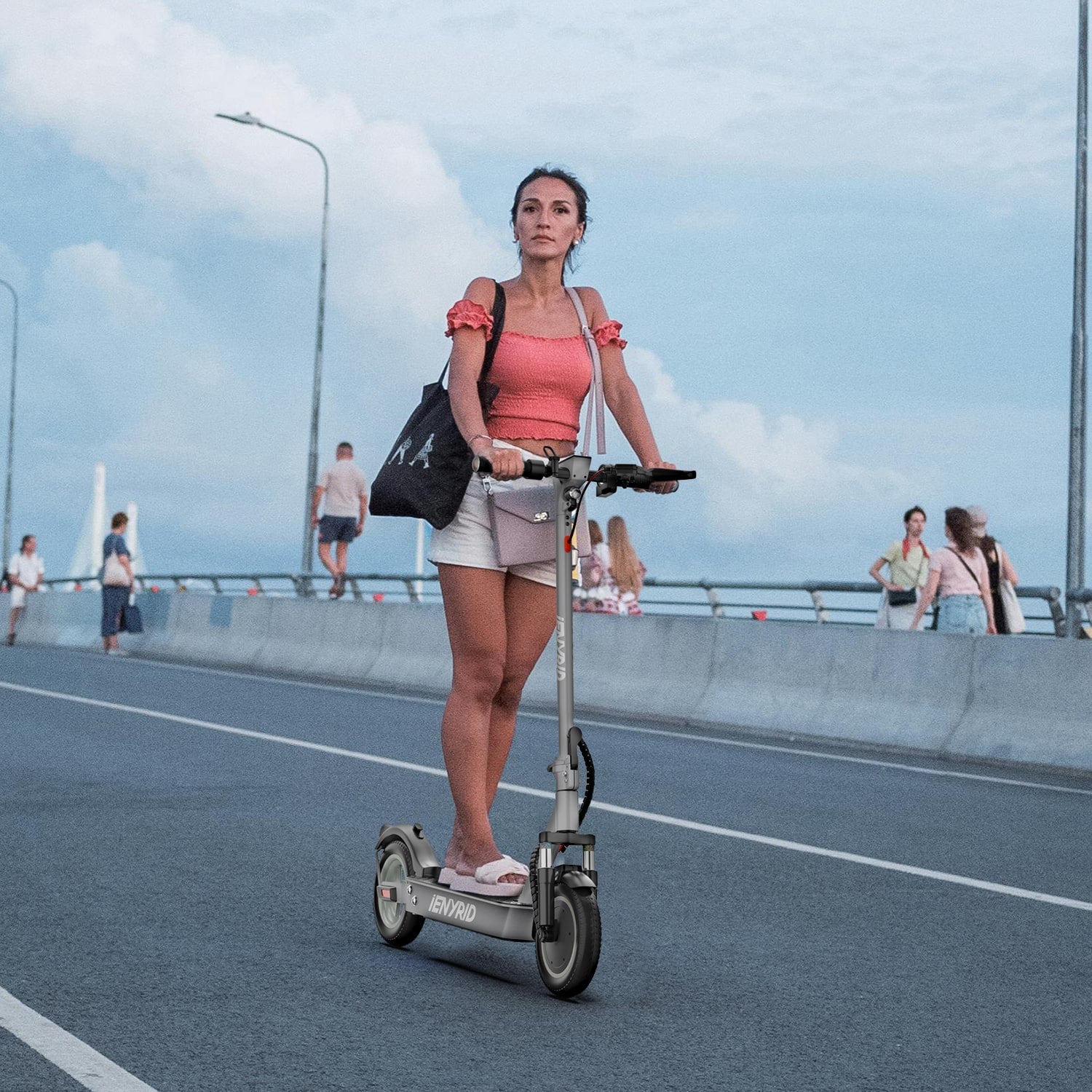 iENYRID M1 500W folding electric scooter for commuting, 450Wh Battery, Max Speed 22Mph, 15-22 Mi Distance, Max Load 265 Lbs, Smart APP control