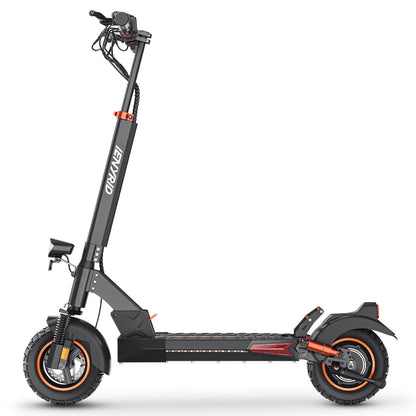 iENYRID M4 Pro S is folding electric scooter with advanced braking, dual suspension, and full safety lighting.