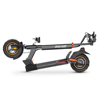 iENYRID M4 Pro S is a folding electric scooter with advanced braking, dual suspension, and full safety lighting.
